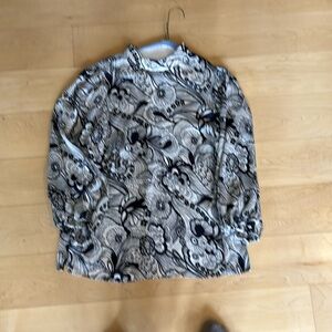 Ted Baker navy and floral blouse - US size 6